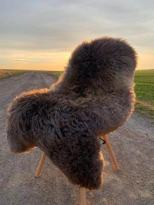 Sheepskins - Melerade - dark-brown-melerade-sheepskin-adam-leather-bio-tanned